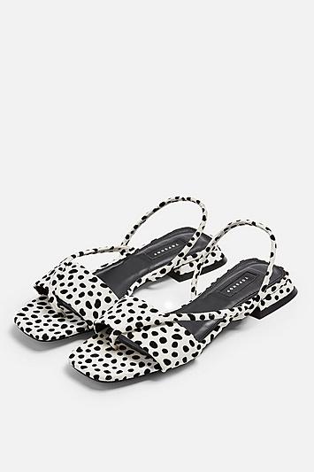 Topshop Hester Black And White Sandals
