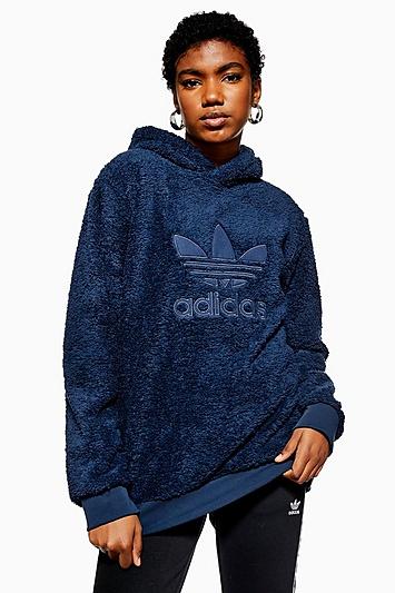 Topshop Sherpa Hoodie By Adidas