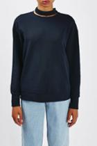 Topshop Choker Sweatshirt By Boutique