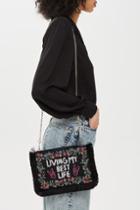 Topshop 'living My Best Life' Clutch