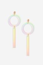 Topshop Circle And Stick Drop Earrings