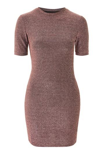 Topshop Glitter Mini Bodycon Dress