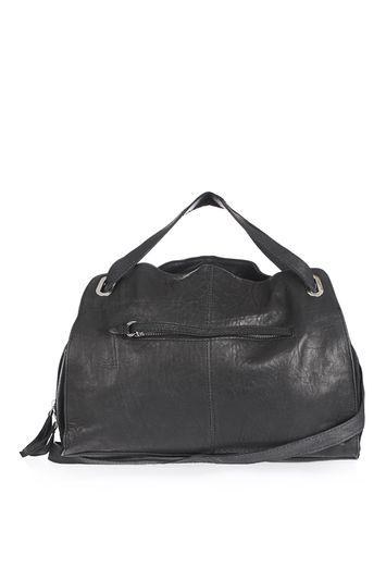 Topshop Leather Zip Holdall Bag