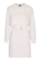 Topshop Putty Raw Edge Coat