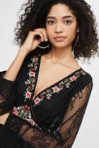 Topshop Embroidered Lace Mini Dress