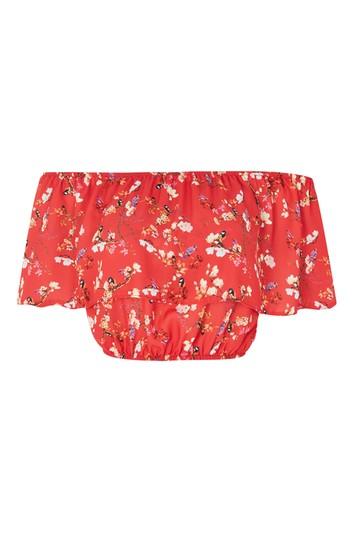 Topshop *floral Crop Top By Oh My Love