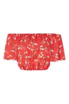 Topshop *floral Crop Top By Oh My Love