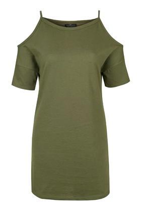 Topshop Petite Cold Shoulder Tee Dress