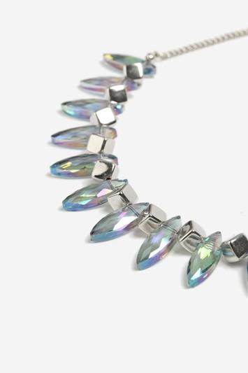 Topshop *mixed Facet Collar Necklace