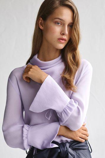 Topshop Insert Drape Blouse By Boutique