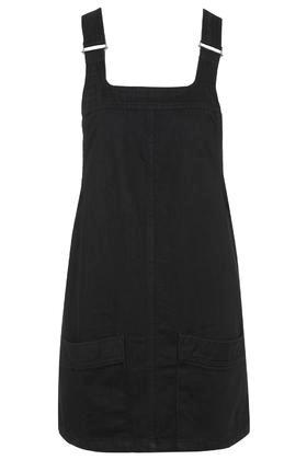 Topshop Petite Denim Pinafore Dress