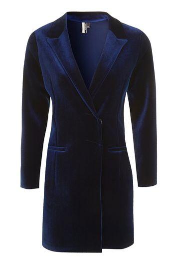 Topshop Velvet Blazer Dress