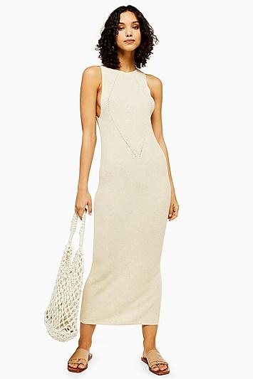 Topshop Knitted Natural Yarn Dress