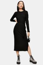 Topshop Belted Jersey Midi Dress