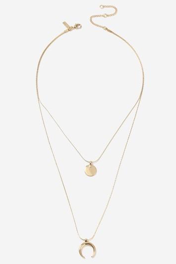 Topshop Disc And Curve Charm Multirow Necklace