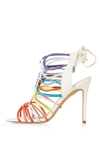 Topshop Rainbow Tubular Sandals