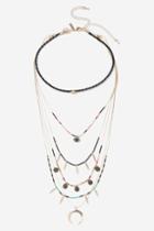 Topshop Bead And Shell Multirow Choker Necklace