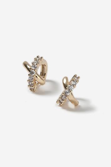 Topshop Cross-over Clicker Earrings