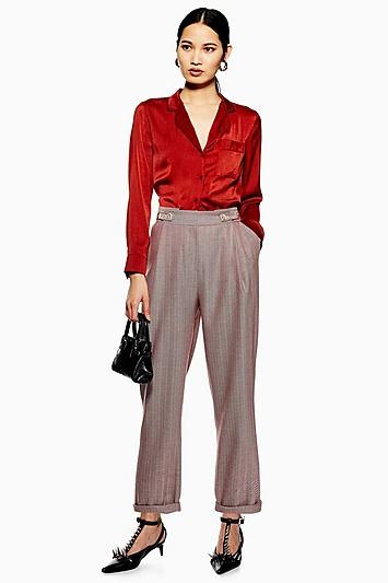 Topshop Herringbone Mensy Trousers