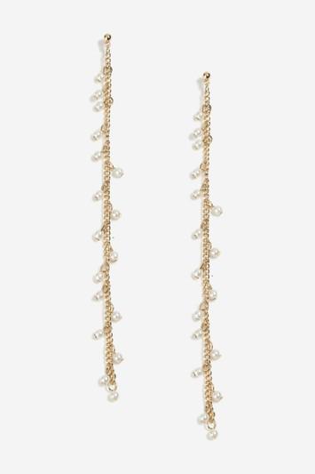 Topshop Gold Look Pearl Drop Earrings