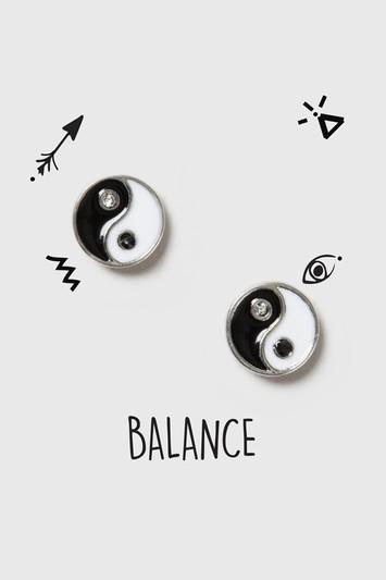 Topshop Balance Ying Yang Stud Earrings