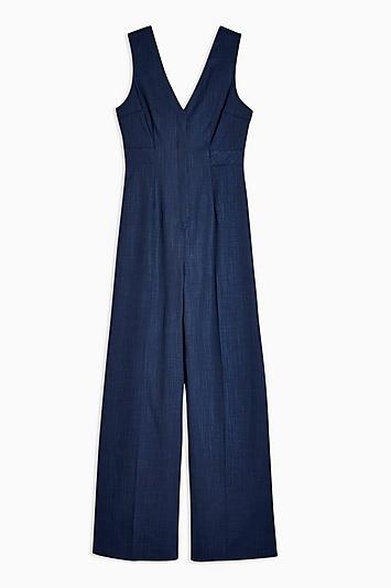 Topshop Blue Classic Jumpsuit