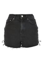 Topshop Moto Lattice Side Mom Shorts