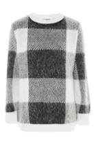 Topshop Oversized Checked Sweater