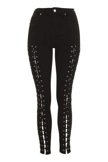 Topshop Moto Extreme Lace Up Jamie Jeans