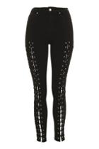 Topshop Moto Extreme Lace Up Jamie Jeans