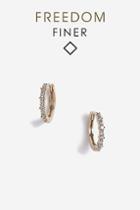 Topshop Finer Crystal Stone Clicker Earrings