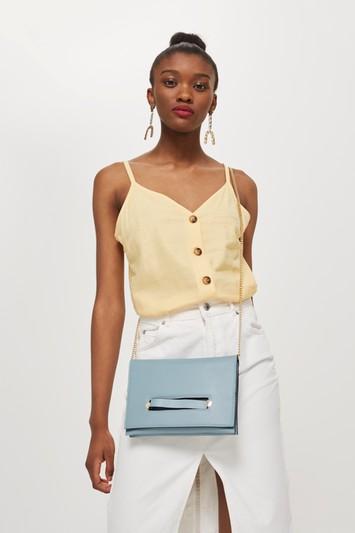 Topshop Brogan Tab Chain Clutch