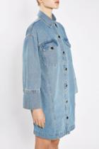 Topshop Deep Cuff Denim Dress By Boutique