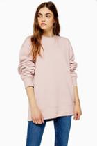 Topshop Pink Boyfriend Oversized Sweatshirt