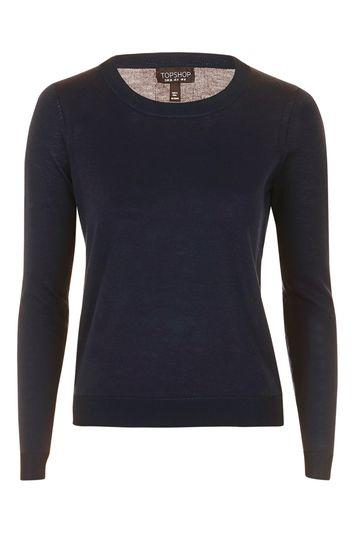 Topshop Fine Knit Crew Neck Jumper