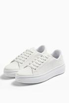 Topshop Cuba White Lace Up Shoes
