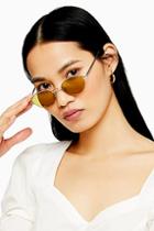 Topshop Texas Half Rim Oval Sunglasses