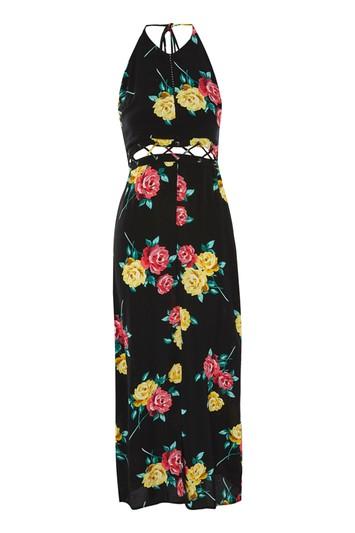 Topshop Halter Lattice Maxi Dress