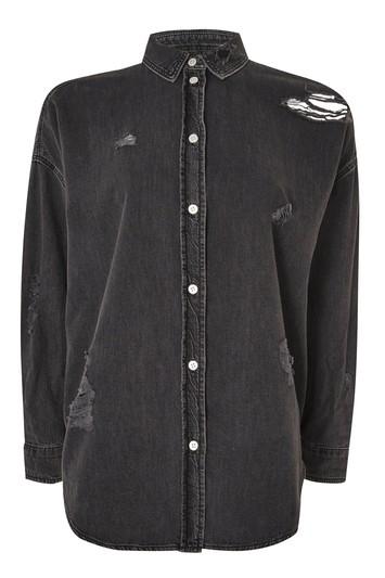 Topshop Moto Ripped Shirt