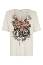 Topshop Petite Riot Choker Rock T-shirt