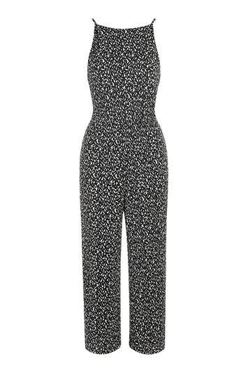 Topshop Petite Geo Plisse Jumpsuit