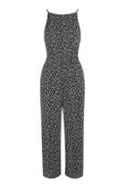 Topshop Petite Geo Plisse Jumpsuit