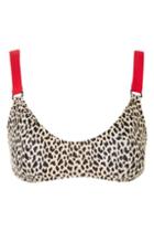 Topshop Leopard Bikini Crop Top
