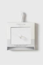 Topshop Sterling Silver Cubic Zirconia Ring