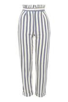 Topshop Petite Stripe Peg Leg Trousers