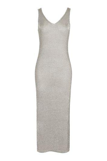 Topshop Metal Yarn Camisole Dress