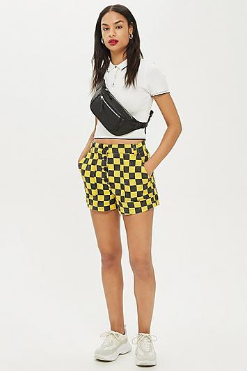 Topshop Checkboard Shorts