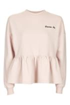 Topshop Dream On Peplum Sweatshirt By Tea & Cake