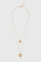 Topshop Curved Disc Necklace