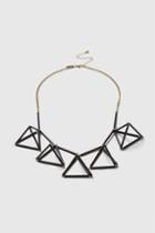 Topshop 3d Triangle Shape Collar Necklace